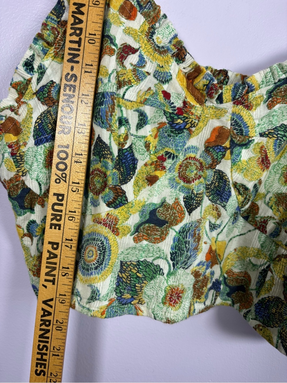 Anthropologie Multicolor Floral Wrap Blouse With Crop Bralette Top NWT 2X - Picture 8 of 16